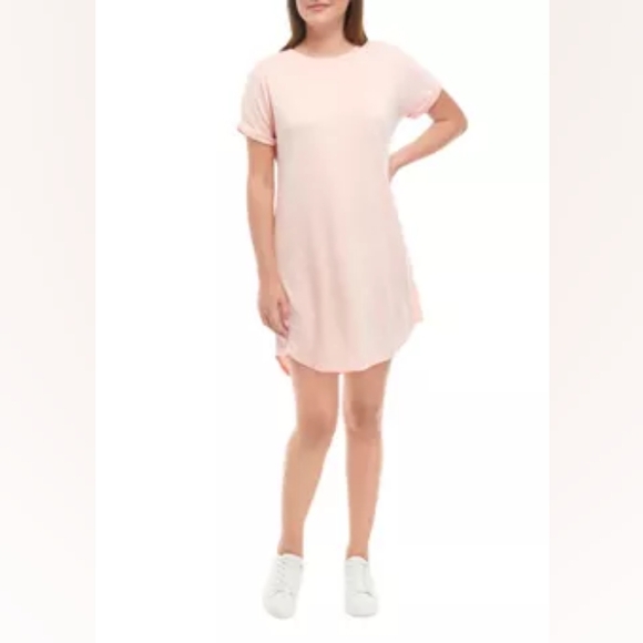 {Wonderly Studio} Women's Solid Short Sleeve Baby Terry Dress - Picture 4 of 6